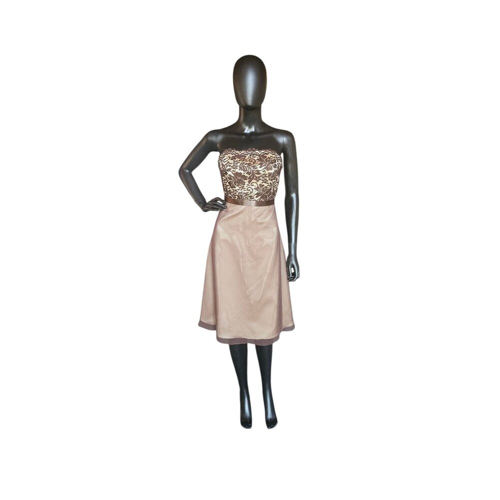 Chocolate/Gold Chiffon & Lace - Da Vinci